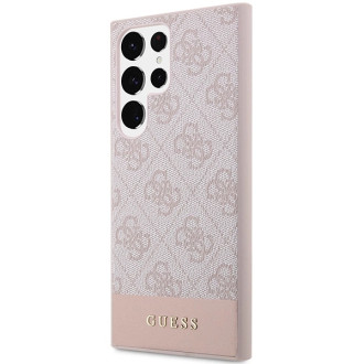Guess GUHCS23LG4GLPI S23 Ultra S918 pink/pink hard case 4G Stripe Collection