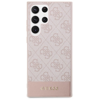 Guess GUHCS23LG4GLPI S23 Ultra S918 pink/pink hard case 4G Stripe Collection