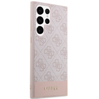 Guess GUHCS23LG4GLPI S23 Ultra S918 pink/pink hard case 4G Stripe Collection
