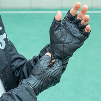 Rockbros 16220006005 XXL leather motorcycle gloves - black