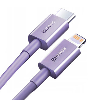 Kabel USB-C pro rychlé nabíjení / přenos dat - Lightning PD 20W 1m Baseus Superior Series - fialový
