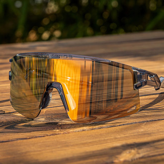 Rockbros Cycling Glasses Photochromic, with UV Protection and Corrective Insert, Clear - Purple