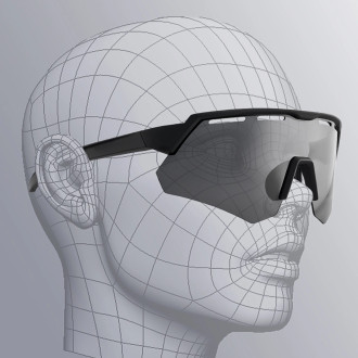 Rockbros Polarized Cycling Glasses with UV Protection and Corrective Insert - Gray