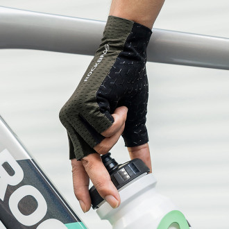 Rockbros Breathable Short Finger Cycling Gloves Size: M - Grey