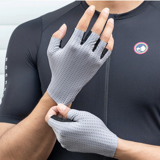 Rockbros Breathable Short Finger Cycling Gloves, Size: XL - Gray