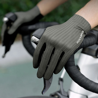 Rockbros Breathable Full Finger Cycling Gloves, Size: XXL - Green