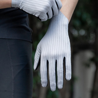 Rockbros Breathable Full Finger Cycling Gloves, Size: XL - Gray