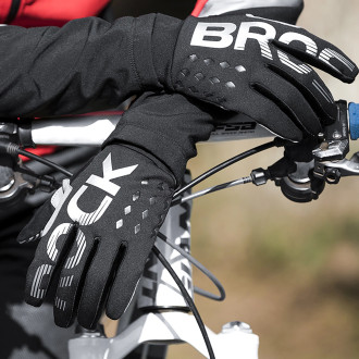 Rockbros cycling gloves, insulated, long, size: L - black and gray