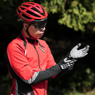 Rockbros cycling gloves, insulated, long, size: L - black and gray