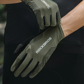 Rockbros cycling gloves spring/summer/autumn, full, size: M - green