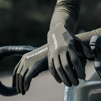 Rockbros cycling gloves spring/summer/autumn, full, size: L - black