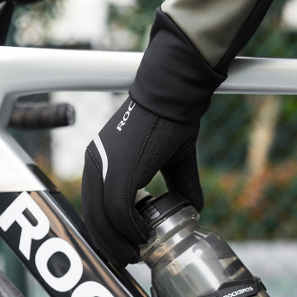 Rockbros full waterproof cycling gloves, size: XXL - black