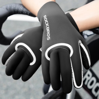 Rockbros full waterproof cycling gloves, size: XXL - black