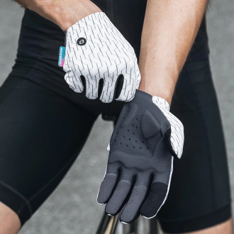 Rockbros sports gloves full spring-summer size M - white and black