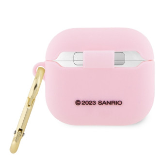 Silikonové pouzdro Hello Kitty 3D Kitty Head pro AirPods 3 - růžové