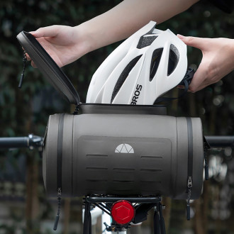 Rockbros waterproof bike pannier, for trunk, capacity 14l - gray