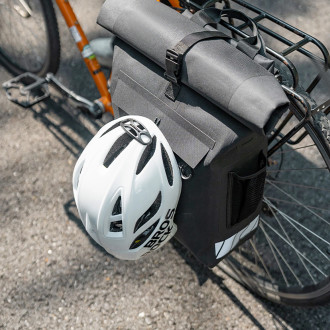 Rockbros Bike Bag with Backpack Function, Waterproof, with Helmet Attachment 18l - Black