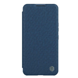 Nillkin Qin Cloth Pro Case Case For iPhone 14 Pro Camera Protector Holster Cover Flip Case Blue