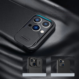 Nillkin Qin Cloth Pro Case Case For iPhone 14 Pro Camera Protector Holster Cover Flip Case Blue