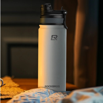 Rockbros 35210029006 bicycle thermal bottle for drinks 620 ml - white