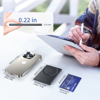 Choetech SuperThin B708 ​​2000mAh induction power bank 5W MagSafe / Qi - black