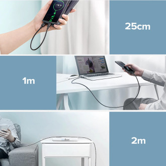 Ugreen cable USB cable - USB Type C Quick Charge 3.0 3A 0.25m black (US287 60114)