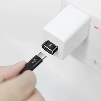 Baseus adaptér z USB Type-C na USB černý (CAAOTG-01)