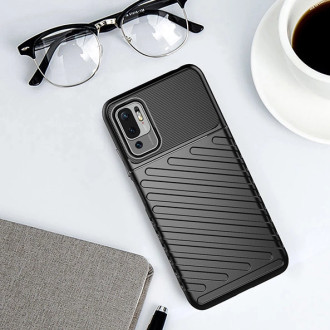 Thunder Case Flexible Tough Rugged Cover TPU Case for Xiaomi Redmi Note 10 5G / Poco M3 Pro black