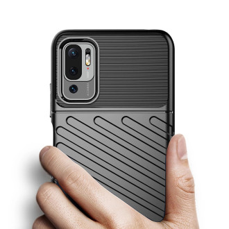 Thunder Case Flexible Tough Rugged Cover TPU Case for Xiaomi Redmi Note 10 5G / Poco M3 Pro black