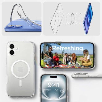 Spigen Liquid Crystal Mag Case with MagSafe for iPhone 16 - Clear