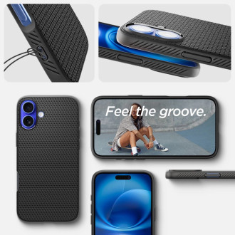 Spigen Liquid Air Case for iPhone 16 Plus - Black