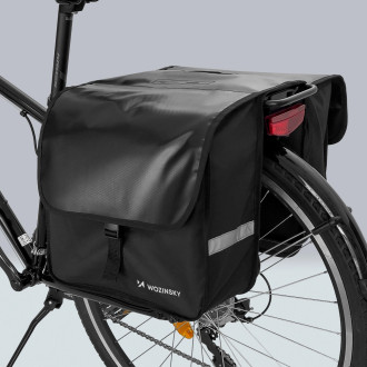 Wozinsky bicycle pannier double 28 l black (WBB34BK)