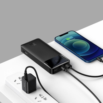 [AFTER RETURN] Baseus Bipow fast charging power bank 20000mAh 15W black (Overseas Edition) + USB-A - Micro USB cable 0.25m black (PPBD050101)