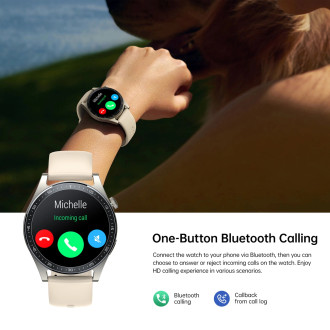 Joyroom Classic Series JR-FC2 smartwatch with call answering function / IP68 protection - gold