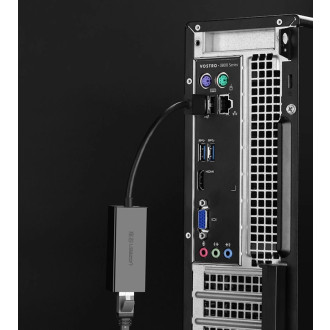 Ugreen external network adapter RJ45 - USB 2.0 100 Mbps Ethernet black (CR110 20254)