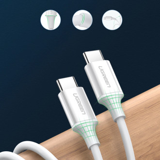 Ugreen US264 60517 USB-C / USB-C PD QC AFC cable 0.5m - white