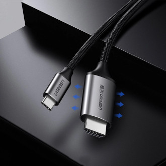 Ugreen cable HDMI cable - USB Type C 4K 60 Hz 1.5 m black-gray (MM142 50570)