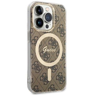 Guess IML 4G MagSafe case for iPhone 15 Pro - brown