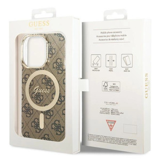 Guess IML 4G MagSafe case for iPhone 15 Pro - brown