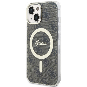 Guess IML 4G MagSafe case for iPhone 15 - brown