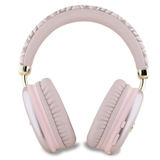 Bluetooth sluchátka do uší Guess GCube Metallic Script Logo - růžová