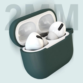 Case for AirPods 3 silicone soft case for headphones + keychain lobster clasp pendant black (case D)