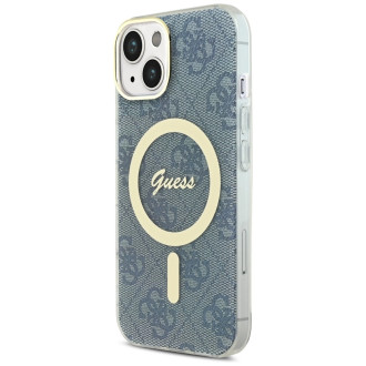 Guess IML 4G MagSafe pouzdro pro iPhone 15 / 14 / 13 - modré