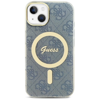 Guess IML 4G MagSafe pouzdro pro iPhone 15 / 14 / 13 - modré