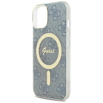 Guess IML 4G MagSafe pouzdro pro iPhone 15 / 14 / 13 - modré