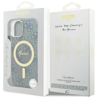 Guess IML 4G MagSafe pouzdro pro iPhone 15 / 14 / 13 - modré