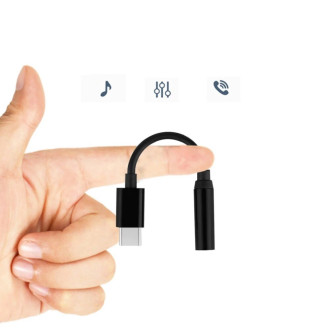Adapter from USB Type C to audio 3.5 mini jack white
