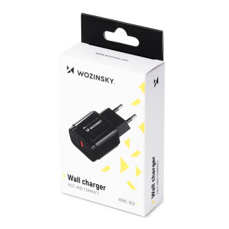 Wozinsky USB 3.0 wall charger black (WWC-B02)
