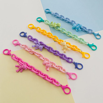 Color Chain (rope) colorful chain phone holder pendant for backpack wallet purple