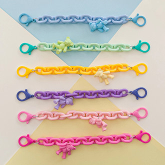 Color Chain (rope) colorful chain phone holder pendant for backpack wallet purple